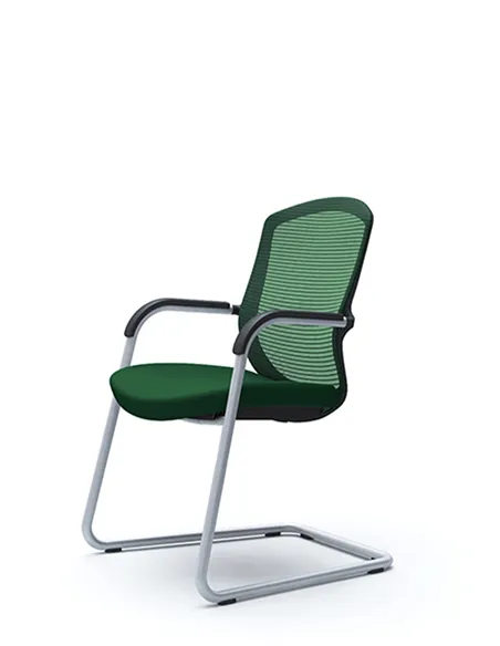 Крісло Okamura Contessa Guest chair Silver для відвідувачів, на полозах
