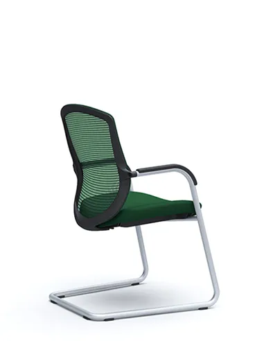 Крісло Okamura Contessa Guest chair Silver для відвідувачів, на полозах