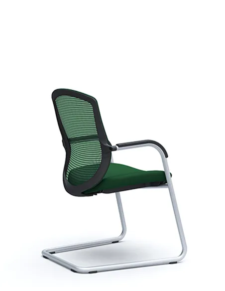 Крісло Okamura Contessa Guest chair Silver для відвідувачів, на полозах