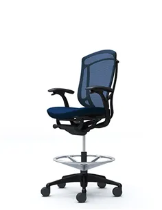 Крісло OKAMURA CONTESSA SECONDA HIGH BLACK, з підставкою для ніг 2