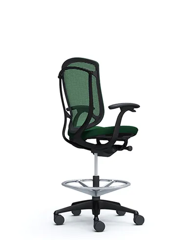 Крісло OKAMURA CONTESSA SECONDA HIGH BLACK, з підставкою для ніг