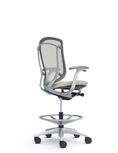 Крісло OKAMURA CONTESSA SECONDA HIGH SILVER, з підставкою для ніг 2