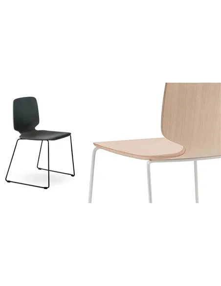 Стул PEDRALI BABILA 2720 BLACK на полозьях