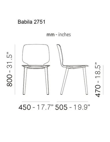 Стілець PEDRALI BABILA 2751