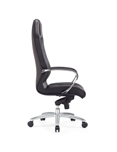 Крісло F103 BL для керівника, шкіряне, чорне