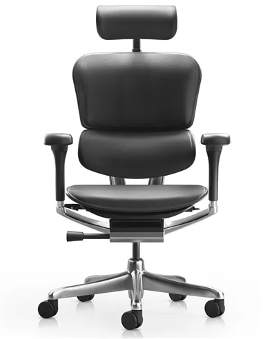 Крісло ERGOHUMAN ELITE 2, BLACK LEATHER, ергономічне