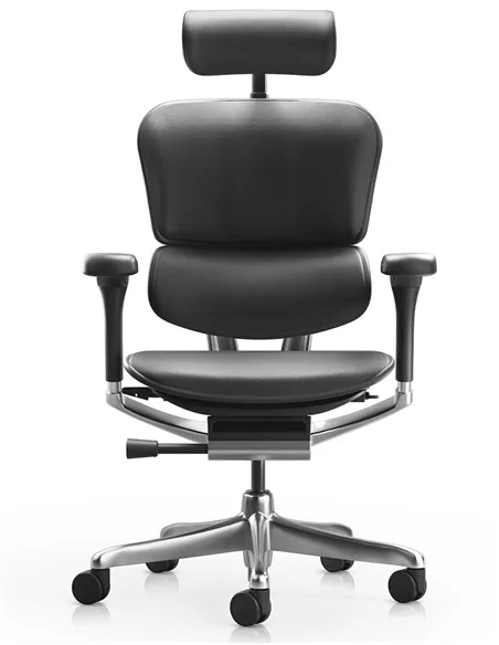 Крісло ERGOHUMAN ELITE 2, BLACK LEATHER, ергономічне