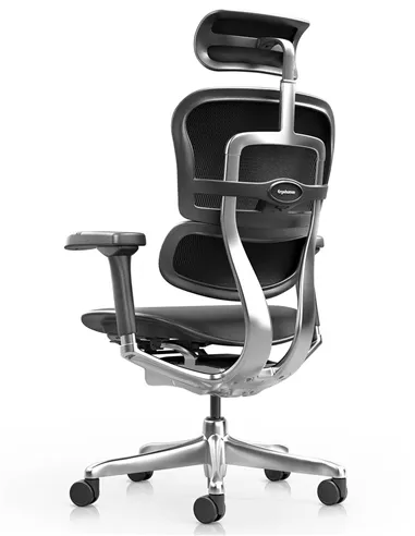 Крісло ERGOHUMAN ELITE 2, BLACK LEATHER, ергономічне