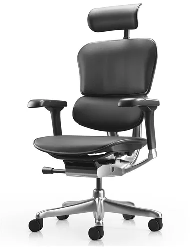 Крісло ERGOHUMAN ELITE 2, BLACK LEATHER, ергономічне