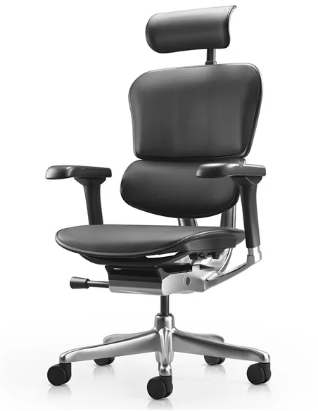 Крісло ERGOHUMAN ELITE 2, BLACK LEATHER, ергономічне
