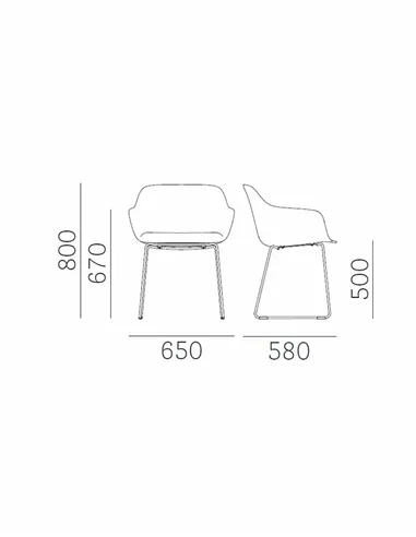 Стул PEDRALI BABILA XL 2743R