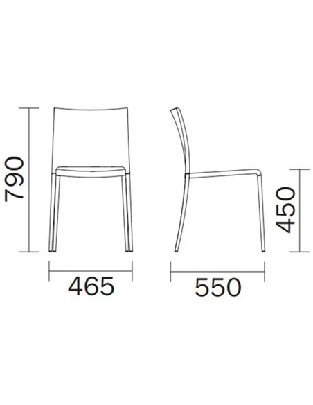 Стул PEDRALI MYA 700 ALU