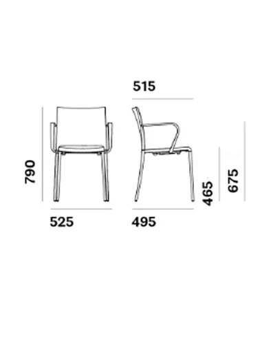 Стул PEDRALI MYA 705/2 ALU