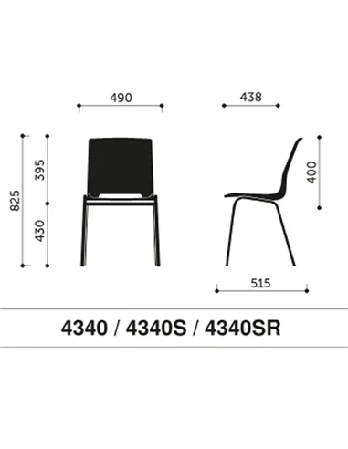 Кресло PROFIM ANA 4340SR для посетителя, синее