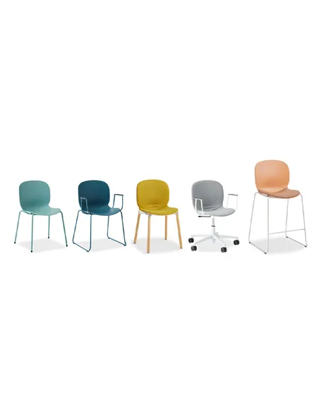 Крісло PROFIM NOOR 4-LEGS 6050 TEAL BLUE , для відвідувача