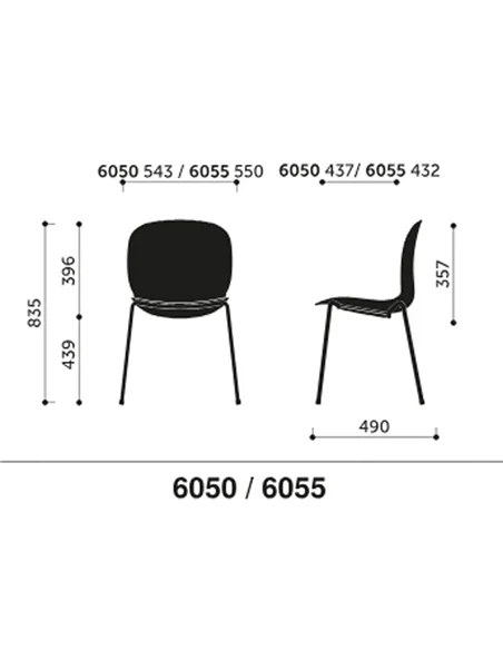 Кресло PROFIM NOOR 4-LEGS 6050S CORAL, для посетителя