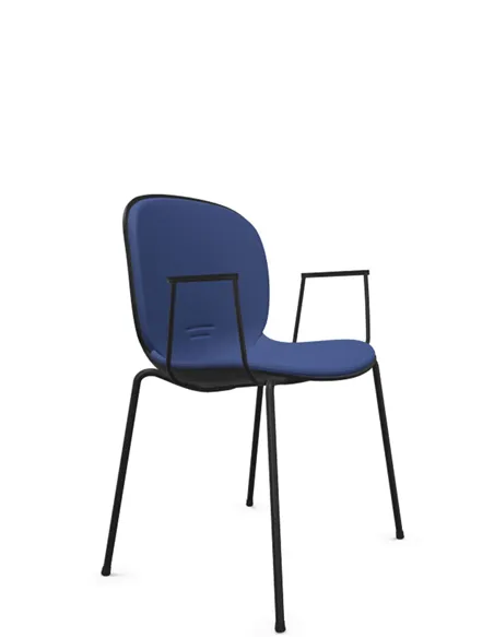 Кресло PROFIM NOOR 4-LEGS 6050SB GRAPHITE, для посетителя, с подлокотниками