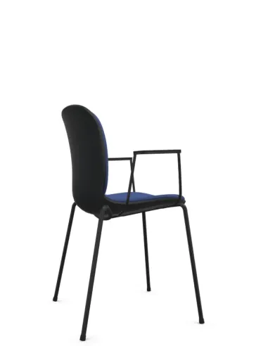 Кресло PROFIM NOOR 4-LEGS 6050SB GRAPHITE, для посетителя, с подлокотниками