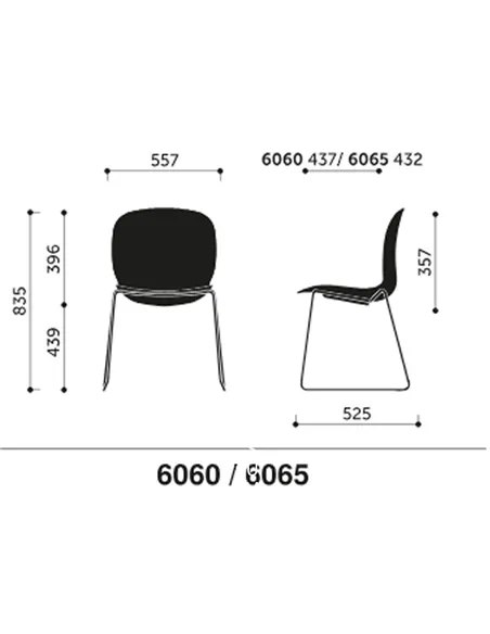 Кресло PROFIM NOOR SLEDGEBASE 6060S, для посетителя
