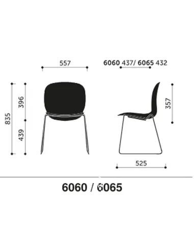 Кресло PROFIM NOOR SLEDGEBASE 6060SB, для посетителя