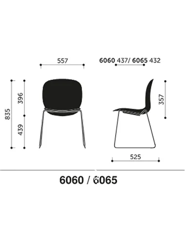 Кресло PROFIM NOOR SLEDGEBASE 6060F, для посетителя
