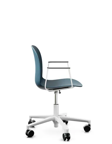 Кресло PROFIM NOOR FOOTBASE 6070 WHITE, с подлокотниками