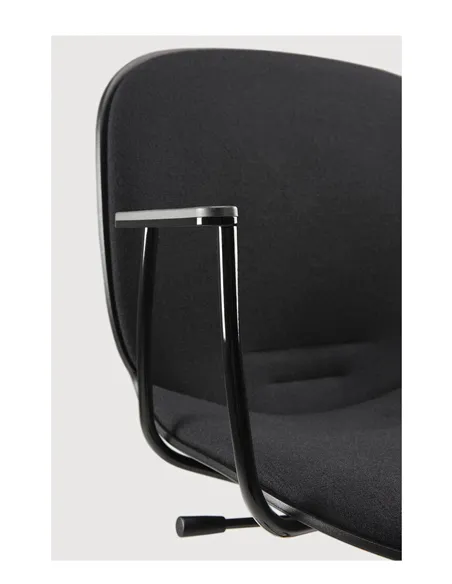 Крісло PROFIM NOOR FOOTBASE 6070SB BLACK, з підлокітниками