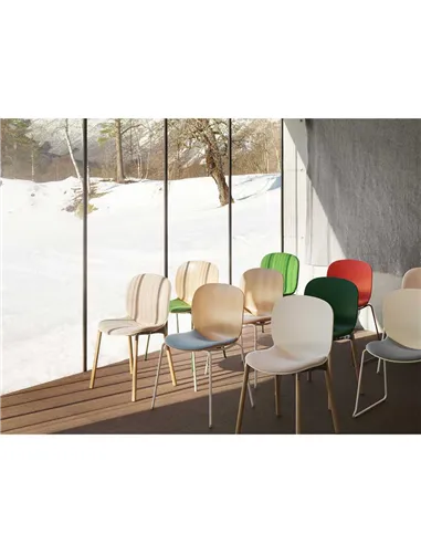 Крісло PROFIM NOOR WOODEN LEGS 6080 GRAPHITE, NATURAL ASH