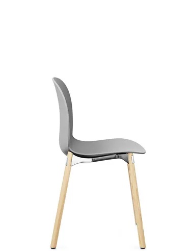 Крісло PROFIM NOOR WOODEN LEGS 6080 MISTY GREY, NATURAL ASH