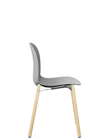 Крісло PROFIM NOOR WOODEN LEGS 6080 MISTY GREY, NATURAL ASH
