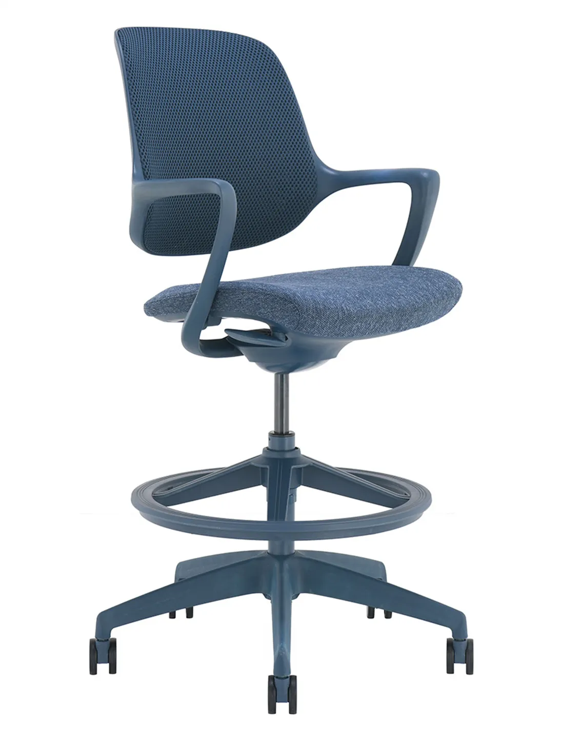 Крісло PROFIM NOOR WOODEN LEGS 6080 TEAL BLUE, NATURAL ASH