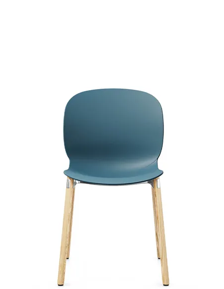 Крісло PROFIM NOOR WOODEN LEGS 6080 TEAL BLUE, NATURAL ASH