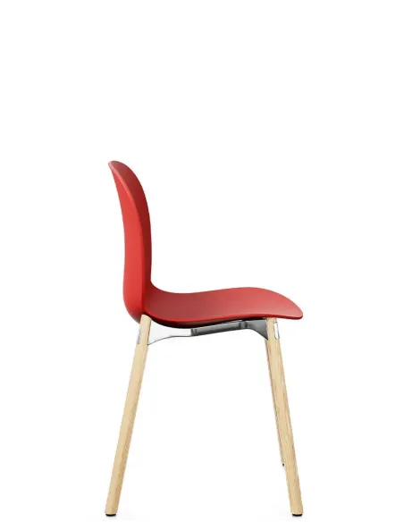 Крісло PROFIM NOOR WOODEN LEGS 6080 POPPY, NATURAL ASH