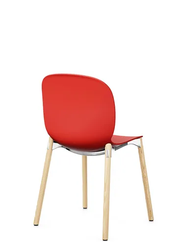 Крісло PROFIM NOOR WOODEN LEGS 6080 POPPY, NATURAL ASH