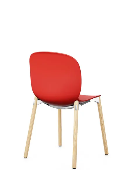 Крісло PROFIM NOOR WOODEN LEGS 6080 POPPY, NATURAL ASH