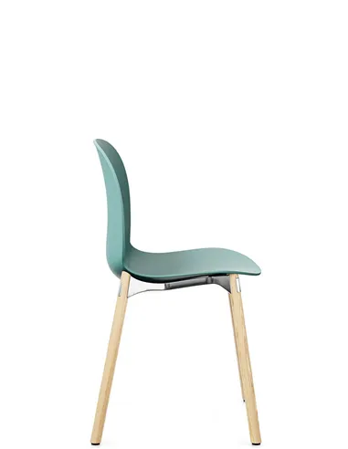 Крісло PROFIM NOOR WOODEN LEGS 6080 SEA GREEN, NATURAL ASH