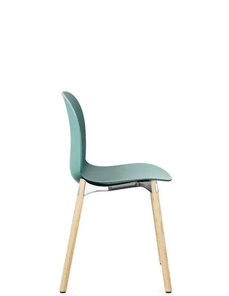 Крісло PROFIM NOOR WOODEN LEGS 6080 SEA GREEN, NATURAL ASH
