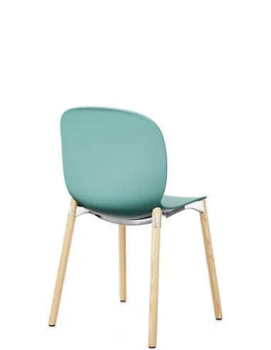 Крісло PROFIM NOOR WOODEN LEGS 6080 SEA GREEN, NATURAL ASH