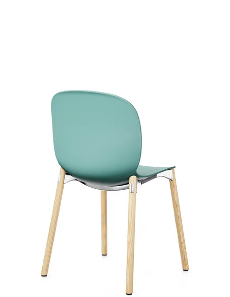 Крісло PROFIM NOOR WOODEN LEGS 6080 SEA GREEN, NATURAL ASH