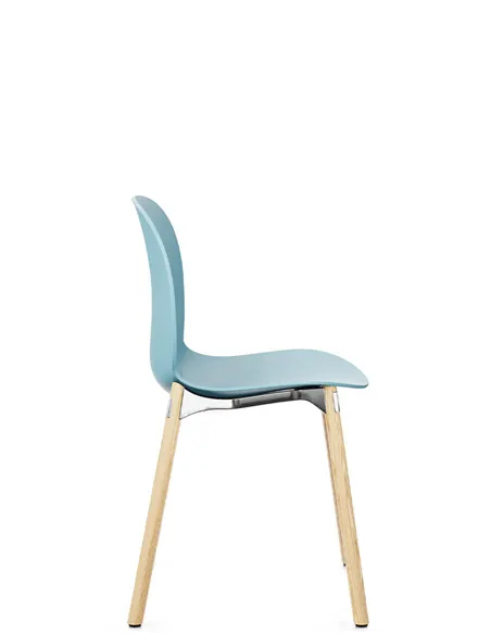 Крісло PROFIM NOOR WOODEN LEGS 6080 SKY, NATURAL ASH