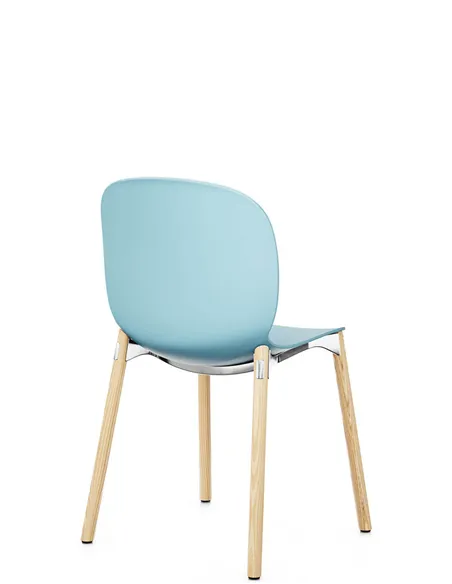 Крісло PROFIM NOOR WOODEN LEGS 6080 SKY, NATURAL ASH