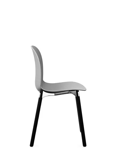Крісло PROFIM NOOR WOODEN LEGS 6080 MISTY GREY, DARK ASH