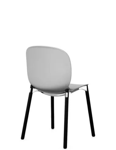 Крісло PROFIM NOOR WOODEN LEGS 6080 MISTY GREY, DARK ASH