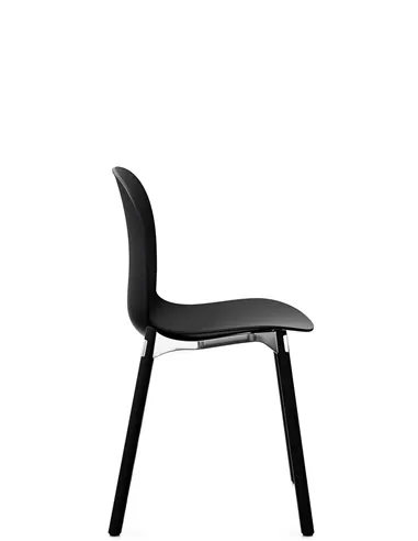 Кресло PROFIM NOOR WOODEN LEGS 6080 GRAPHITE, DARK ASH
