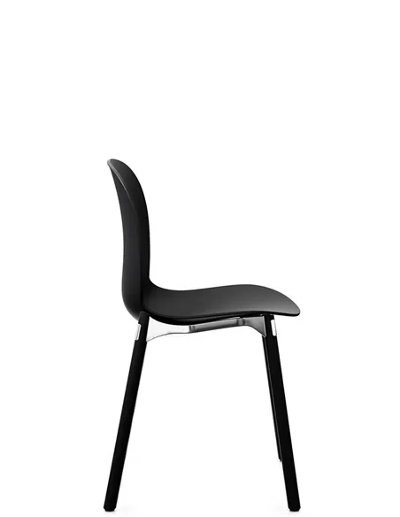 Кресло PROFIM NOOR WOODEN LEGS 6080 GRAPHITE, DARK ASH