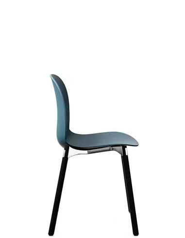 Крісло PROFIM NOOR WOODEN LEGS 6080 TEAL BLUE, DARK ASH