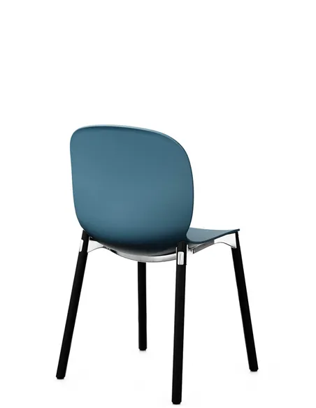 Крісло PROFIM NOOR WOODEN LEGS 6080 TEAL BLUE, DARK ASH