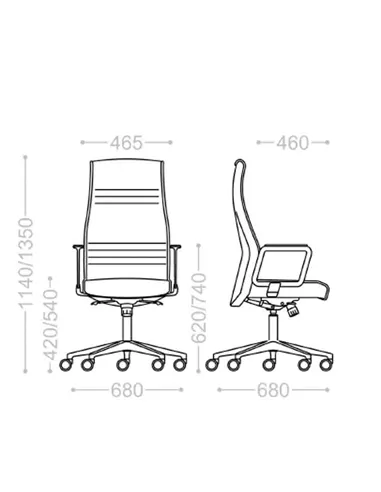 Крісло VAGHI MODUS 150DX для керівника, шкіряне