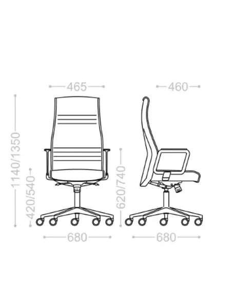 Крісло VAGHI MODUS 150DX для керівника, шкіряне